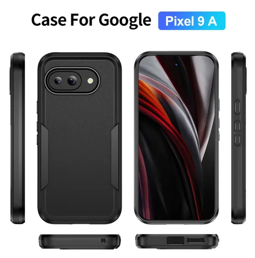 Google Pixel 9a Hoesje Schokbestendige Hardcase Back Cover Zwart afbeelding 7