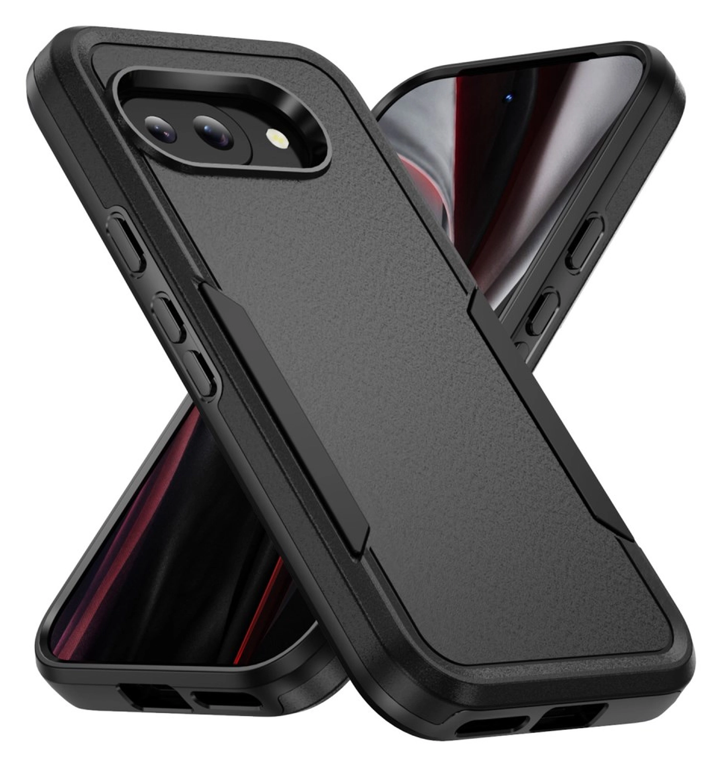 Google Pixel 9a Hoesje Schokbestendige Hardcase Back Cover Zwart afbeelding 1