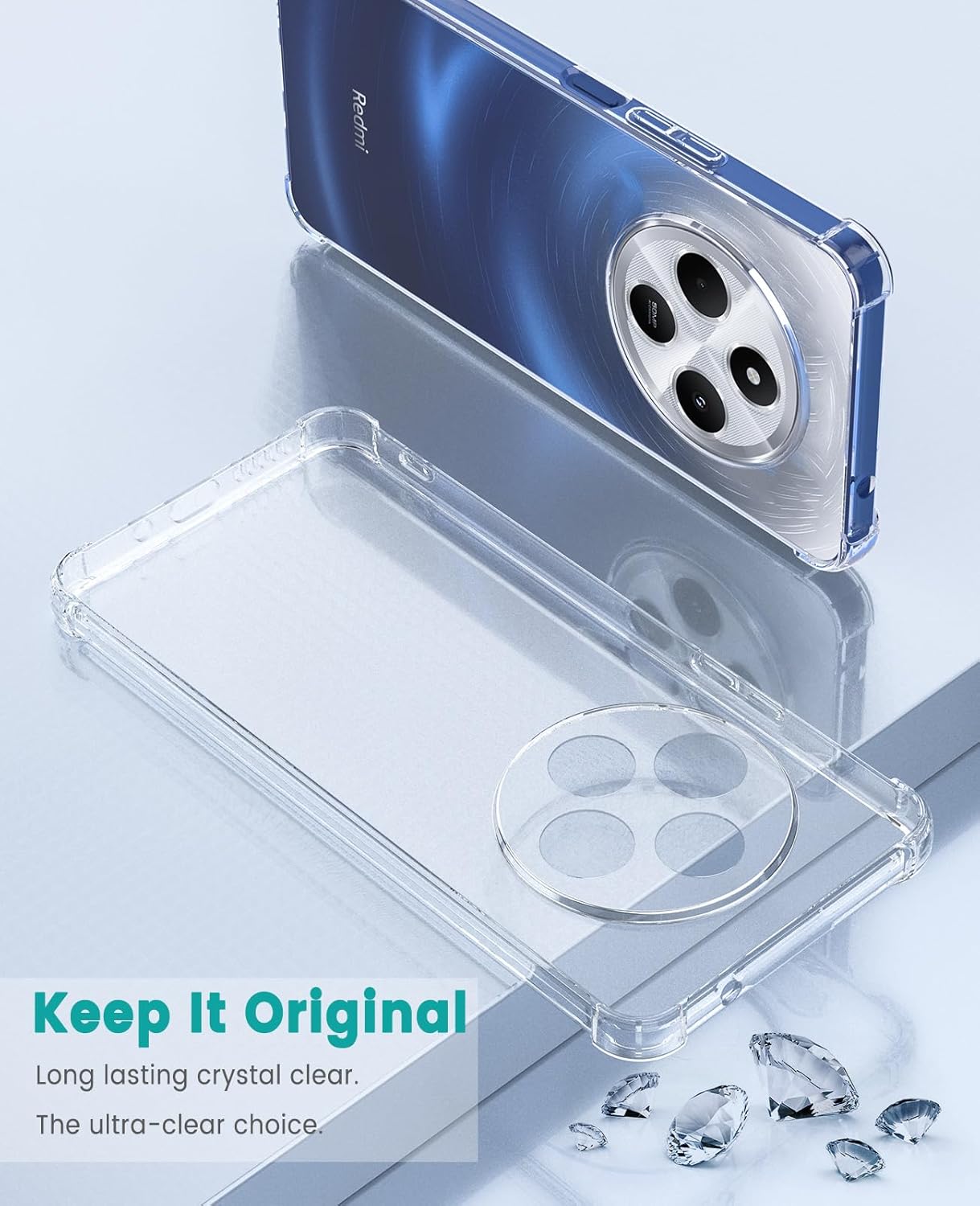 Xiaomi Redmi 14C Hoesje Schokbestendig en Dun TPU Back Cover Transparant afbeelding 4