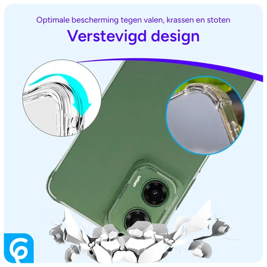 Motorola Moto G35 Hoesje Schokbestendig en Dun TPU Back Cover Transparant afbeelding 6