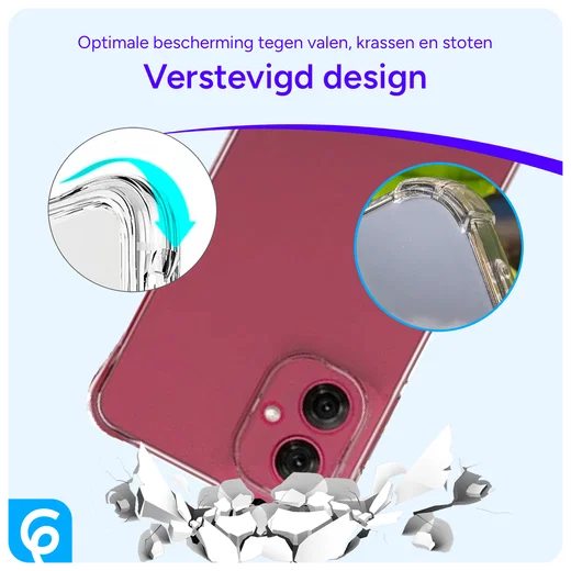 Motorola Moto G55 Hoesje Schokbestendig en Dun TPU Back Cover Transparant afbeelding 5