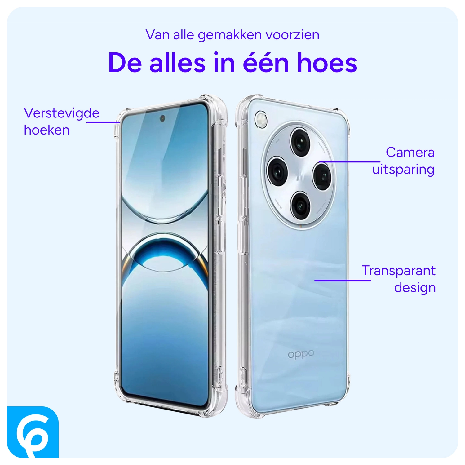 Oppo Find X8 Pro Hoesje Schokbestendig en Dun TPU Back Cover Transparant afbeelding 2
