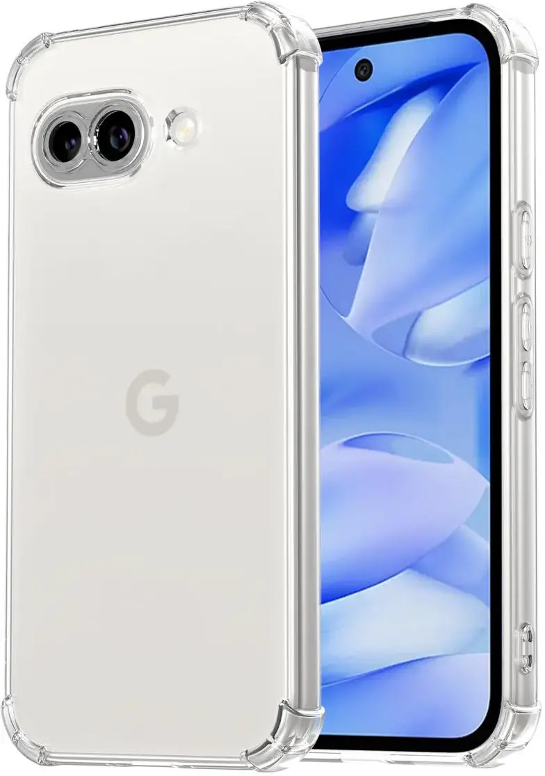 Google Pixel 9a Hoesje Schokbestendig en Dun TPU Back Cover Transparant afbeelding 1