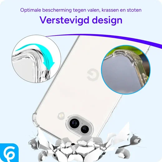 Google Pixel 9a Hoesje Schokbestendig en Dun TPU Back Cover Transparant afbeelding 2