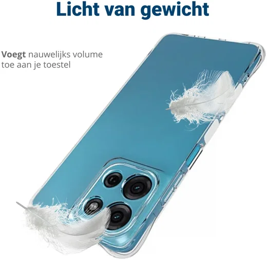 Motorola Moto G75 Hoesje Schokbestendig en Dun TPU Back Cover Transparant afbeelding 6