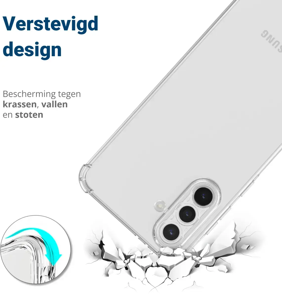 Samsung Galaxy A36 Hoesje Schokbestendig en Dun TPU Back Cover Transparant afbeelding 5