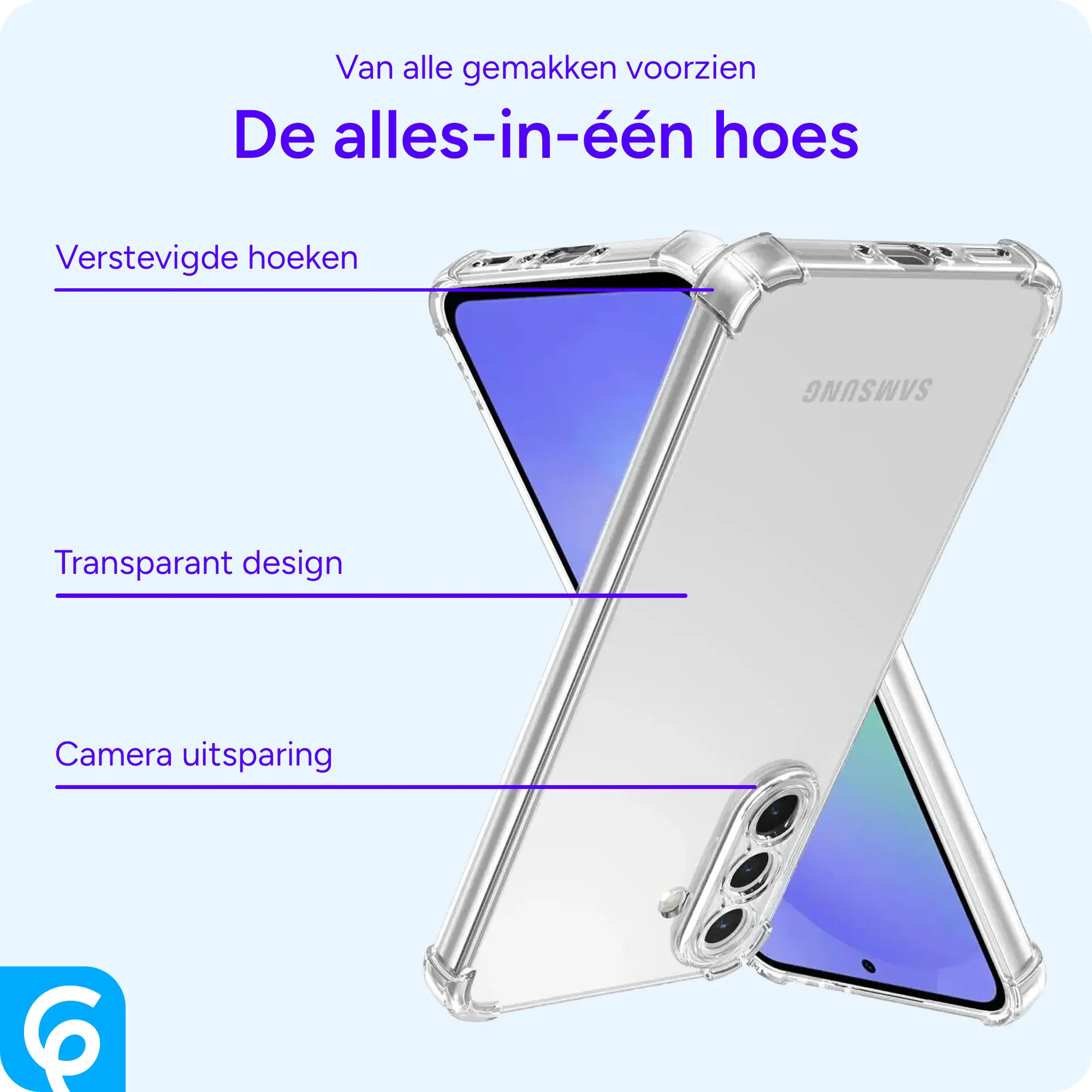 Samsung Galaxy A36 Hoesje Schokbestendig en Dun TPU Back Cover Transparant afbeelding 4
