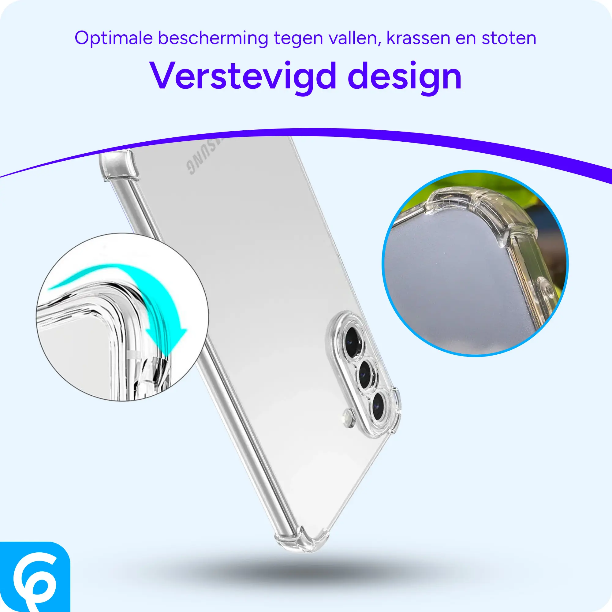 Samsung Galaxy A36 Hoesje Schokbestendig en Dun TPU Back Cover Transparant afbeelding 2