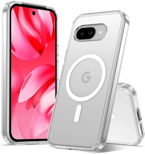 Google Pixel 9a Hoesje Hard Back Cover met MagSafe Transparant afbeelding 1