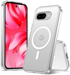 Google Pixel 9a Hoesje Hard Back Cover met MagSafe Transparant afbeelding