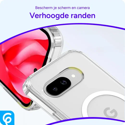 Google Pixel 9a Hoesje Hard Back Cover met MagSafe Transparant afbeelding 2