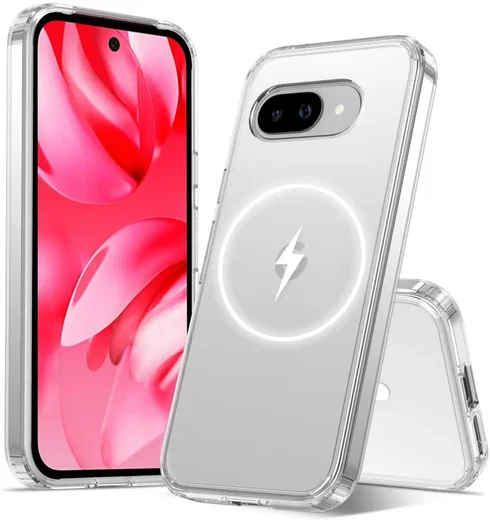 Google Pixel 9a Hoesje Hard Back Cover met MagSafe Transparant afbeelding 6