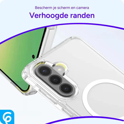 Samsung Galaxy A36 Hoesje Hard Back Cover met MagSafe Transparant afbeelding 3