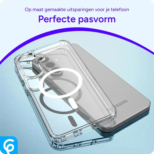 Samsung Galaxy A36 Hoesje Hard Back Cover met MagSafe Transparant afbeelding 4