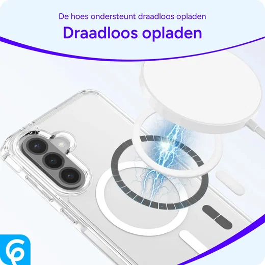 Samsung Galaxy A36 Hoesje Hard Back Cover met MagSafe Transparant afbeelding 5