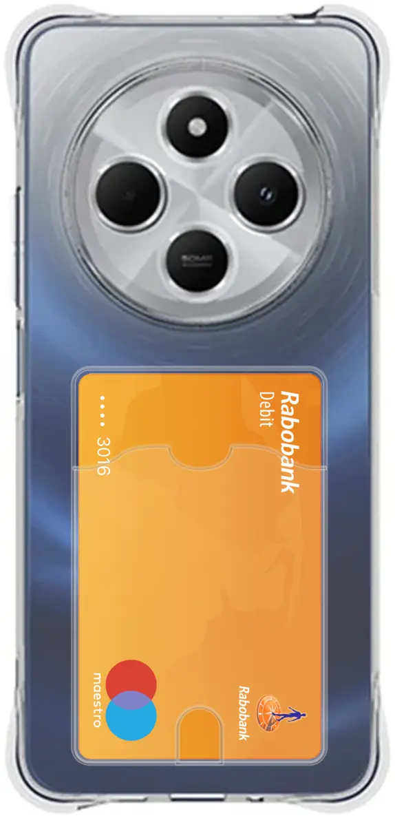 Xiaomi Redmi 14C Hoesje Dun TPU met Pasjeshouder Back Cover Transparant afbeelding 1