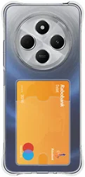 Xiaomi Redmi 14C Hoesje Dun TPU met Pasjeshouder Back Cover Transparant afbeelding