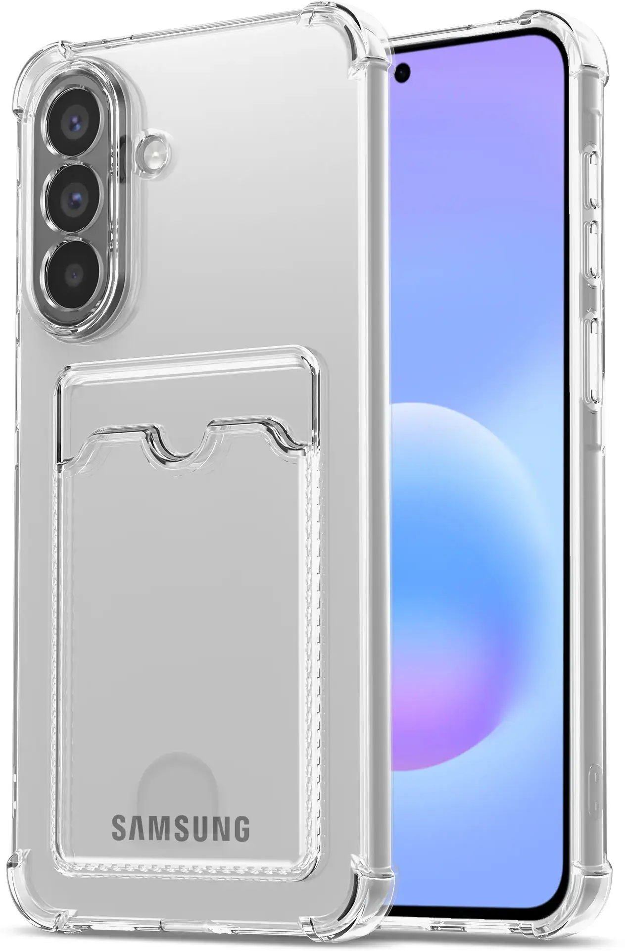 Samsung Galaxy A36 Hoesje Dun TPU met Pasjeshouder Back Cover Transparant afbeelding 2