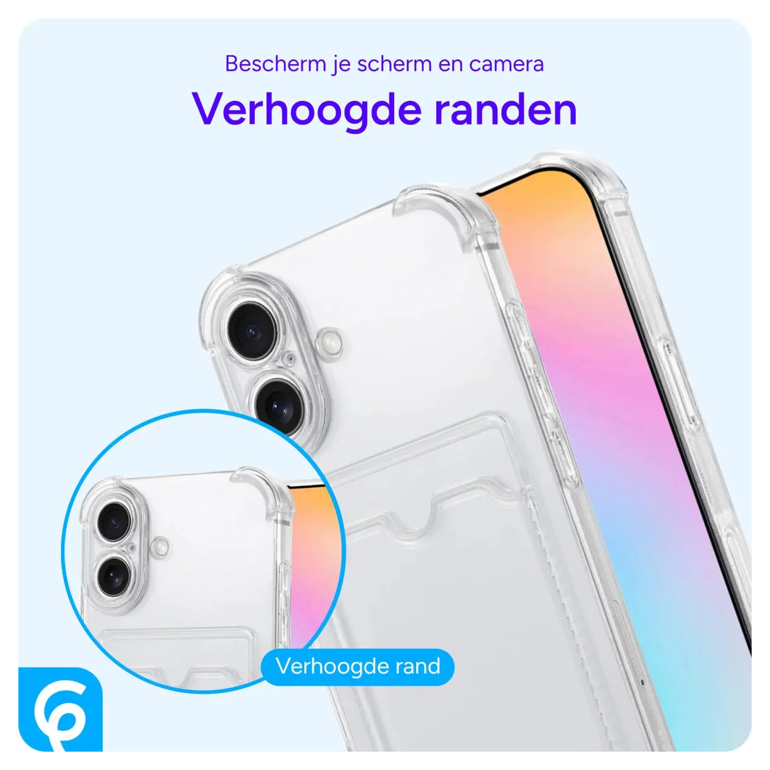 Samsung Galaxy A36 Hoesje Dun TPU met Pasjeshouder Back Cover Transparant afbeelding 5