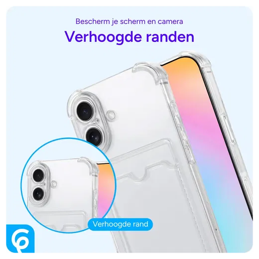 Samsung Galaxy A36 Hoesje Dun TPU met Pasjeshouder Back Cover Transparant afbeelding 5