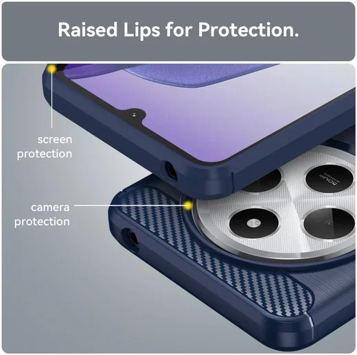 Xiaomi Redmi 14C Hoesje Geborsteld TPU Flexibele Back Cover Blauw afbeelding 5