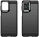 Motorola Moto G55 Hoesje Geborsteld TPU Flexibele Back Cover Zwart afbeelding 2