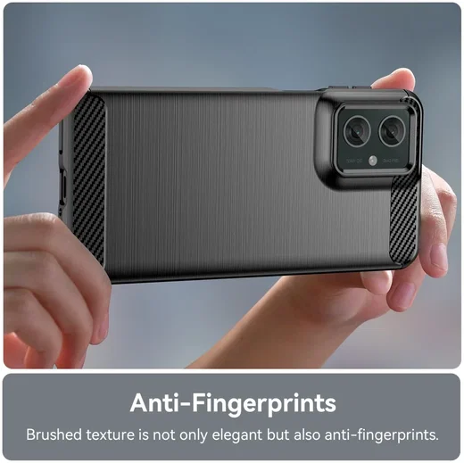 Motorola Moto G55 Hoesje Geborsteld TPU Flexibele Back Cover Zwart afbeelding 6