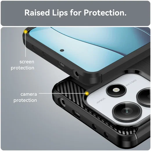 Xiaomi Redmi Note 14 4G Hoesje Geborsteld TPU Flexibele Back Cover Zwart afbeelding 7