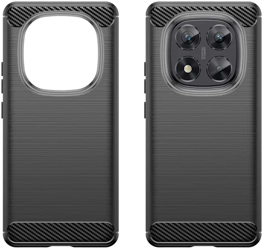 Xiaomi Poco X7 / Redmi Note 14 Pro 5G Hoesje Geborsteld TPU Back Cover Zwart afbeelding 2