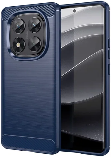 Xiaomi Poco X7 / Redmi Note 14 Pro 5G Hoesje Geborsteld TPU Back Cover Blauw afbeelding 1