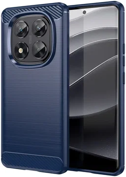 Xiaomi Poco X7 / Redmi Note 14 Pro 5G Hoesje Geborsteld TPU Back Cover Blauw