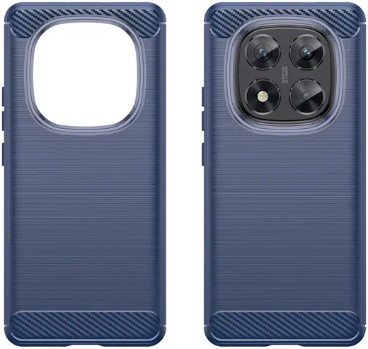 Xiaomi Poco X7 / Redmi Note 14 Pro 5G Hoesje Geborsteld TPU Back Cover Blauw afbeelding 2
