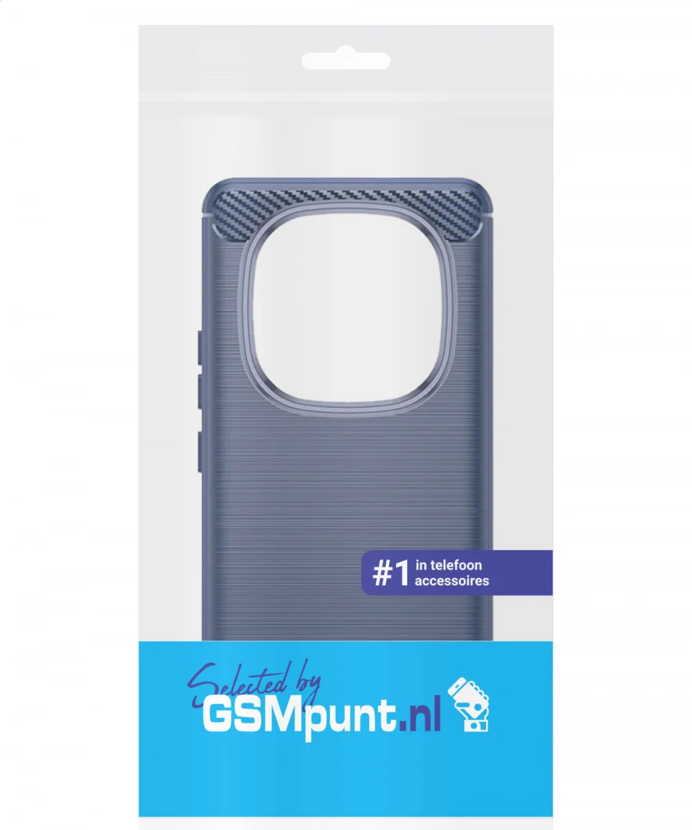 Xiaomi Poco X7 / Redmi Note 14 Pro 5G Hoesje Geborsteld TPU Back Cover Blauw afbeelding 9