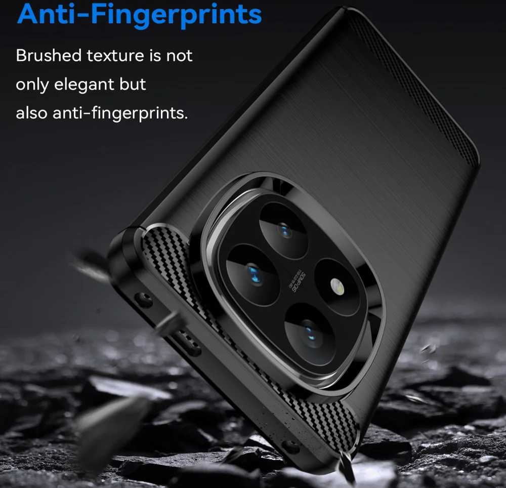 Xiaomi Redmi Note 14 Pro+ Hoesje Geborsteld TPU Flexibele Back Cover Zwart afbeelding 4