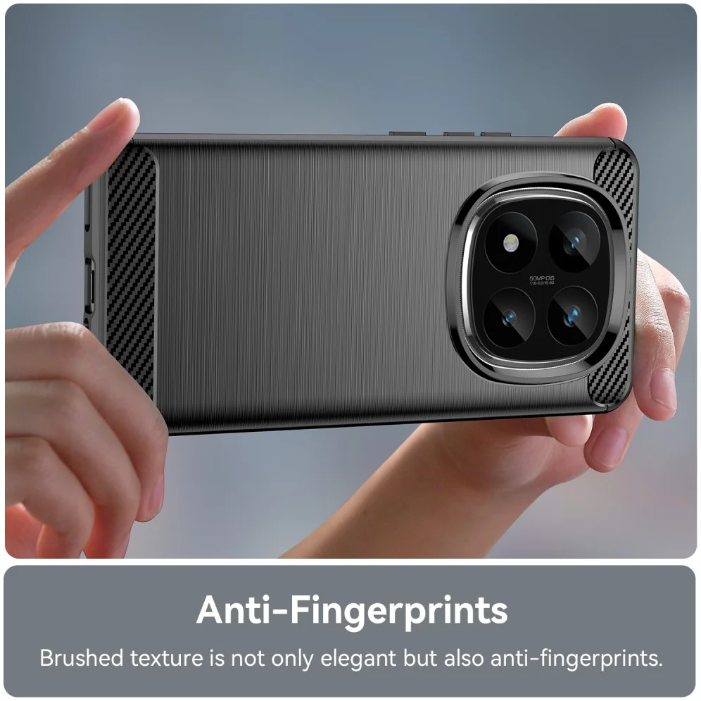 Xiaomi Redmi Note 14 Pro+ Hoesje Geborsteld TPU Flexibele Back Cover Zwart afbeelding 6