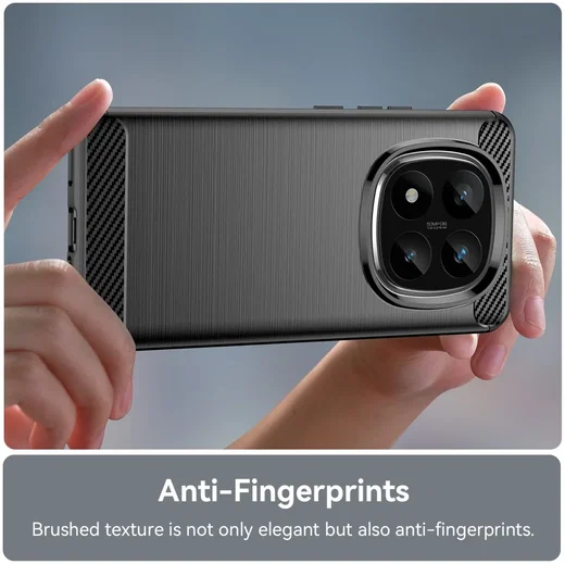 Xiaomi Redmi Note 14 Pro+ Hoesje Geborsteld TPU Flexibele Back Cover Zwart afbeelding 6
