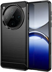 Oppo Find X8 Pro Hoesje Geborsteld TPU Flexibele Back Cover Zwart afbeelding