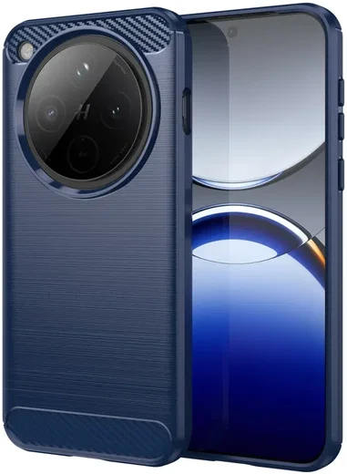 Oppo Find X8 Pro Hoesje Geborsteld TPU Flexibele Back Cover Blauw afbeelding 1
