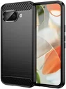 Google Pixel 9a Hoesje Geborsteld TPU Flexibele Back Cover Zwart