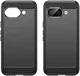 Google Pixel 9a Hoesje Geborsteld TPU Flexibele Back Cover Zwart afbeelding 2