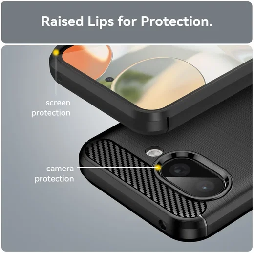 Google Pixel 9a Hoesje Geborsteld TPU Flexibele Back Cover Zwart afbeelding 8