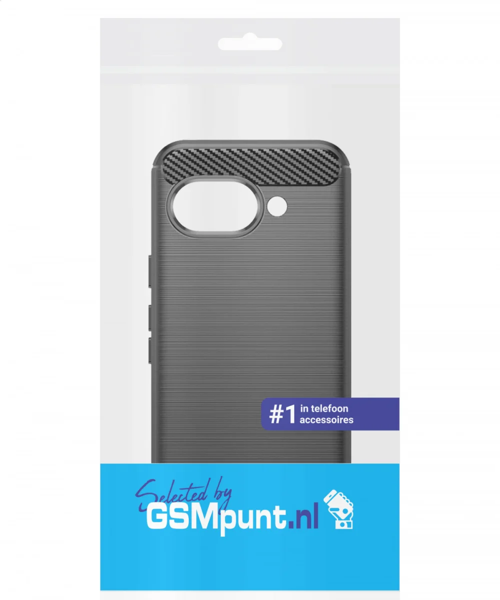 Google Pixel 9a Hoesje Geborsteld TPU Flexibele Back Cover Zwart afbeelding 10
