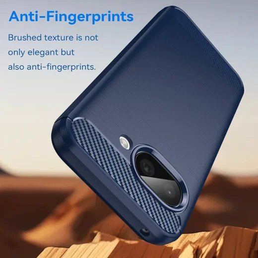 Google Pixel 9a Hoesje Geborsteld TPU Flexibele Back Cover Blauw afbeelding 5