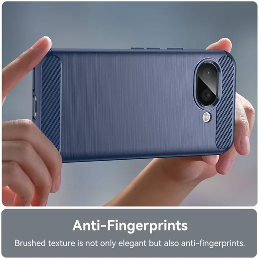 Google Pixel 9a Hoesje Geborsteld TPU Flexibele Back Cover Blauw afbeelding 7