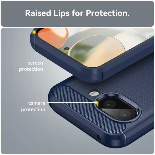 Google Pixel 9a Hoesje Geborsteld TPU Flexibele Back Cover Blauw afbeelding 8