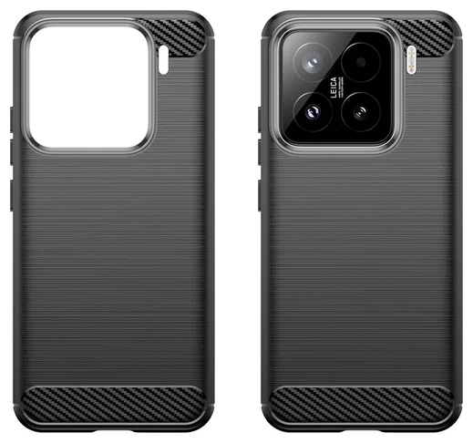 Xiaomi 15 Hoesje Geborsteld TPU Flexibele Back Cover Zwart afbeelding 8