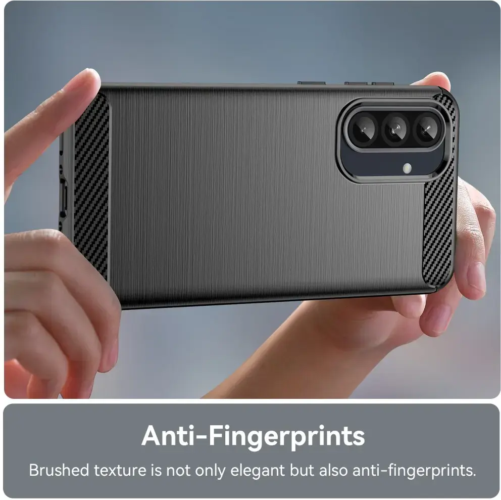 Samsung Galaxy A36 Hoesje Geborsteld TPU Flexibele Back Cover Zwart afbeelding 6