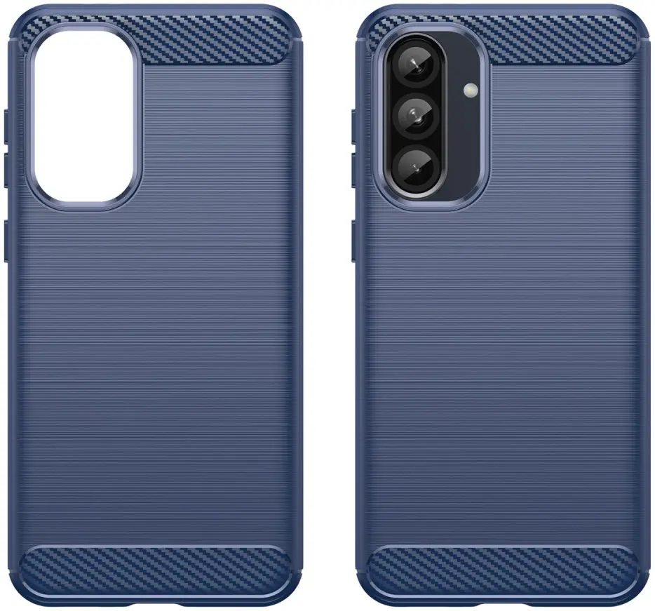 Samsung Galaxy A36 Hoesje Geborsteld TPU Flexibele Back Cover Blauw afbeelding 2