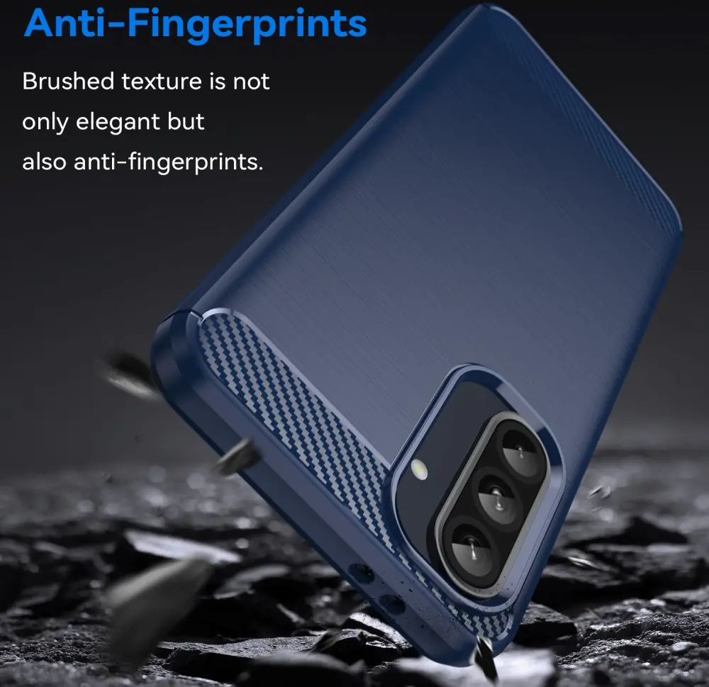 Samsung Galaxy A36 Hoesje Geborsteld TPU Flexibele Back Cover Blauw afbeelding 4