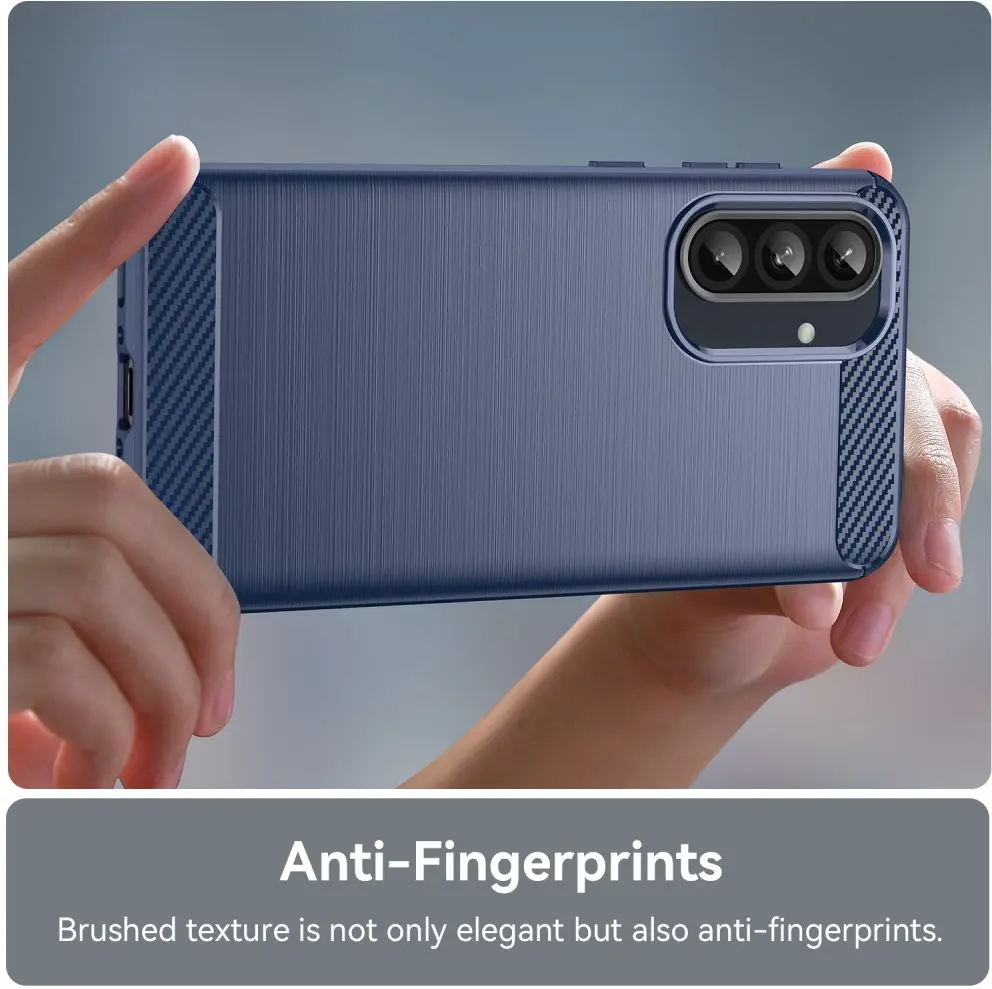 Samsung Galaxy A36 Hoesje Geborsteld TPU Flexibele Back Cover Blauw afbeelding 6